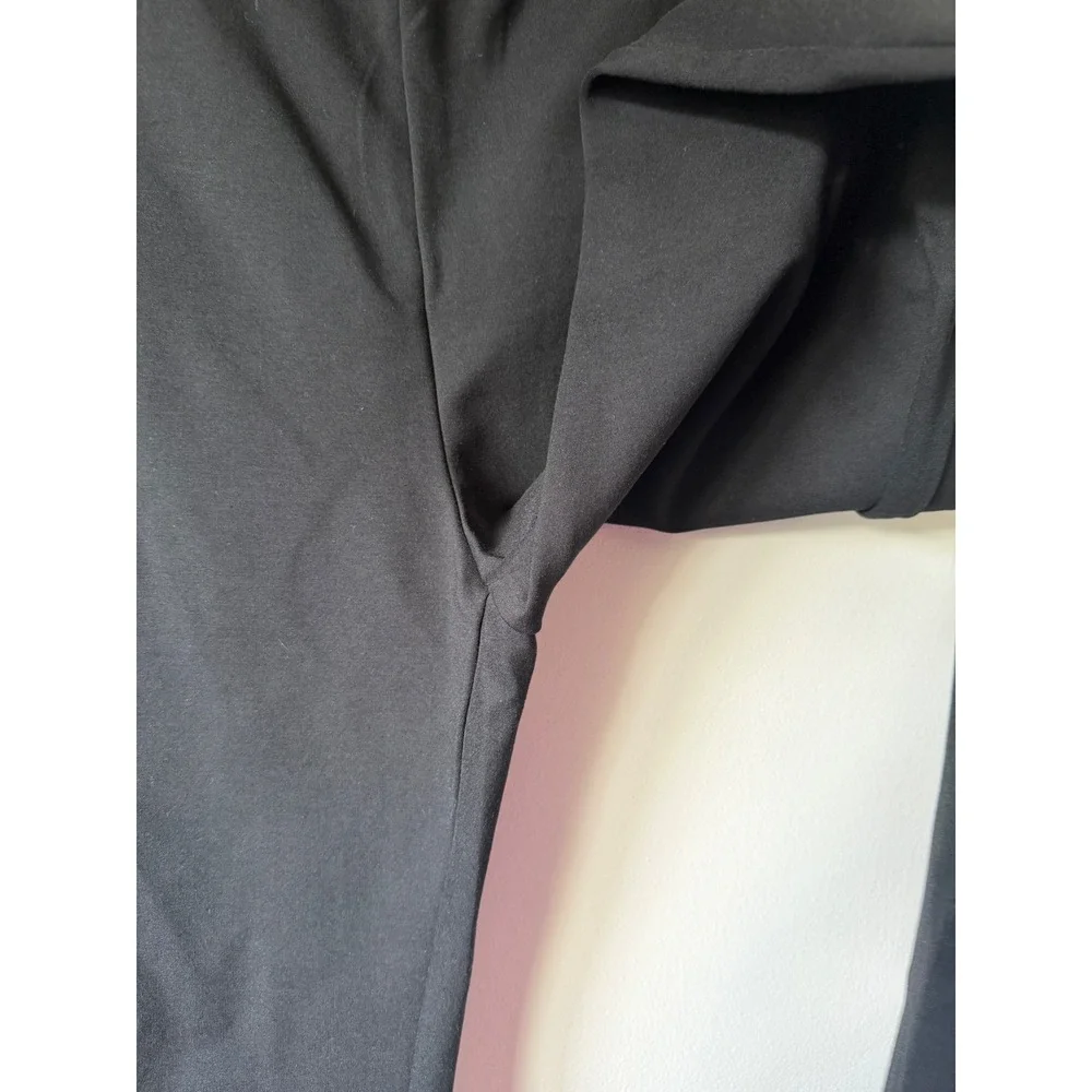 Maeve Anthropologie Pull On Flare Pants Large Black High Rise Stretch Trousers